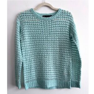 Atmosphere Mint Green Open Knit Mesh Pullover Sweater Size 8 Mermaidcore